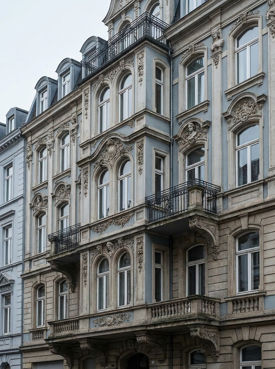 Fassade eines Gründerzeit-Wohnhauses (Symbolbild)